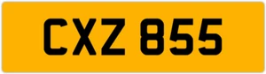CXZ 855 C 3x3 DATELESS PRIVATE NUMBER PLATE CAM COL CHRIS CHAS CHARLIE CAL CON - Picture 1 of 1