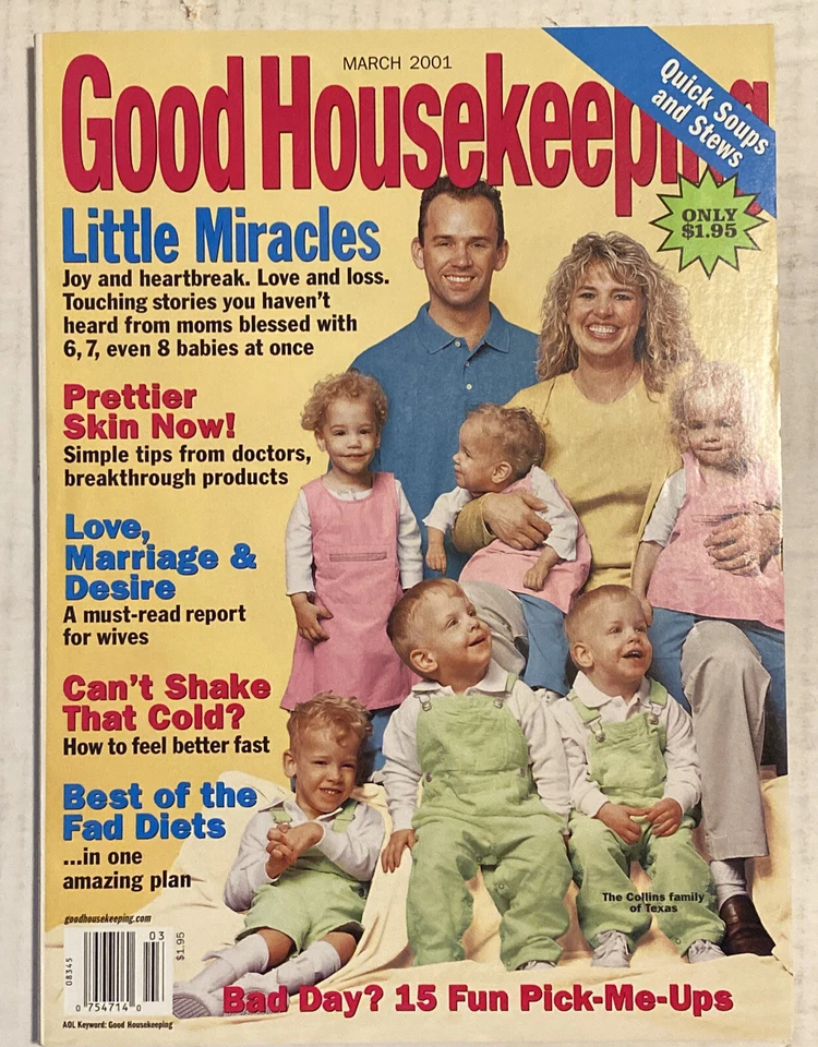 Good Housekeeping March 2001 Little Miracles the Collins Family of Texas — 第 1/1 张图片