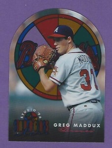 1996 Donruss Studio - Greg Maddux - Stained Glass Stars #4 of 12 - NM-MT