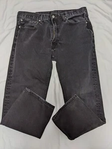 Herren Levis 505 schwarz gerades Bein Jeans Etikett Größe 36x30 Maße 35,5x28 - Bild 1 von 15