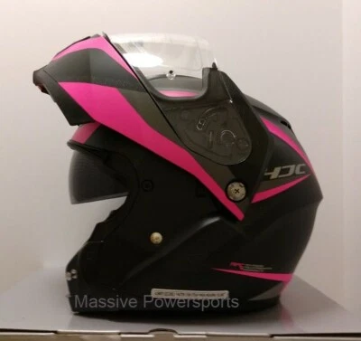 HJC C91 Taly Motorcycle Helmet Pink XXL Extra Extra Large Modular Sunscreen C-91 - Image 1 of 4
