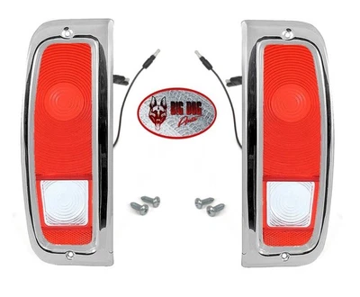 1967 - 1972 Ford F1 F250 F350 Replacement Taillight Bezel Lens & Housing Kit - Image 1 of 4