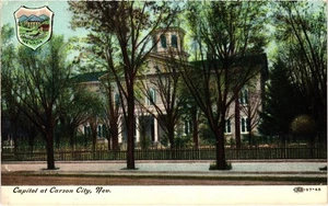 Vintage Nevada Capitol Carson City Postcard Divided Back Scenic View - Bild 1 von 2