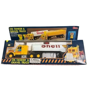 ERTL SHELL GRAVEL And OIL TANKER TRUCK WITH REMOTE IOB  Vintage Rare! 2803 2804 - Picture 1 of 16