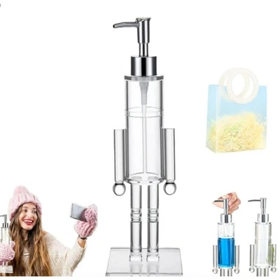 Exquisito Dispensador de Jabón Cascanueces, Dispensador de Jabón de Manos Cascanueces Transparente Foto 1 de 4