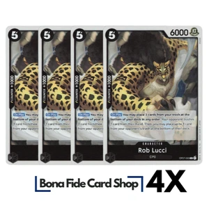 4x Rob Lucci OP07-093 R - 500 Years In The Future - One Piece TCG Playset x4 - Picture 1 of 2