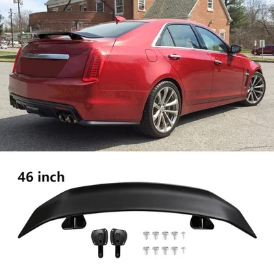 For Cadillac CTS V Sport Matte Black 46" Car Rear Trunk Spoiler Lip Wing Racing Foto 1 de 4
