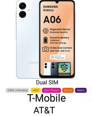 Samsung Galaxy A06 SM-A065M 64GB Dual SIM Global Unlocked T-Mobile/Mint/Metro - Image 1 of 4