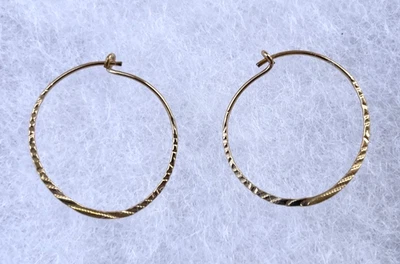 14k Gold Delicate Hoop Earrings - Image 1 of 3