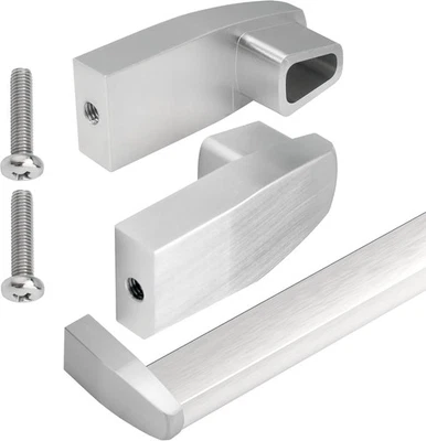 Aluminum Shower Door Towel Bar Brackets for Alumax/Basco Framed Silver  - Image 1 of 4
