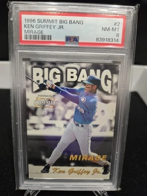 1996 Pinnacle Summit MIRAGE Big Bang Ken Griffey Jr - PSA 8 - SSP - /600 - Image 1 of 2