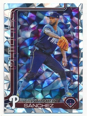 CRISTOPHER SANCHEZ 2025 TOPPS SERIES ONE BASEBALL DIAMANTE FOIL PARALLEL #109 - Image 1 of 2