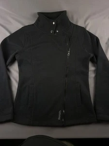 Bench Women's Black High Neck Zip Jacket Large Embroidered Logo Great Condition  - Picture 1 of 19