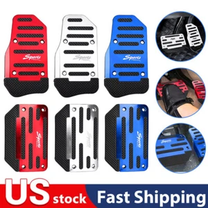 2PCS Universal Non-Slip Automatic Gas Brake Foot Pedal Cover Pad Car Accessory - Picture 1 of 16