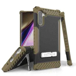 For Galaxy Note 8 9 10 10+ Tri Shield Hybrid Armor Rugged Kickstand Cover Case - Picture 1 of 10