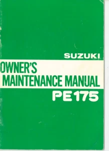 1979 Suzuki PE175 Motorcycle Owners Maintenance Manual - Picture 1 of 1