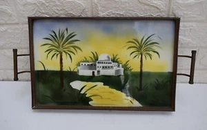 Bandeja para servir escena de mezquita islámica de porcelana muy rara de colección - Imagen 1 de 5