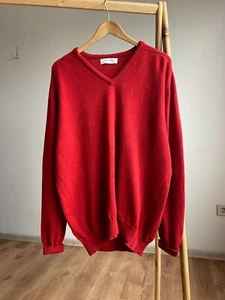 Johnstons Of Elgin Vintage V-Neck Lambswool Sweater Size 50''/ 127 cm - Picture 1 of 7