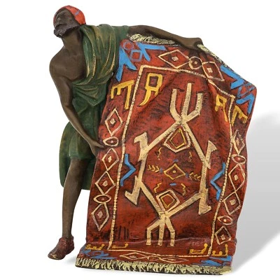 Skulptur Teppichhändler Wiener-Bronze-Stil Kopie Replika nach Franz Bergmann - Bild 1 von 4