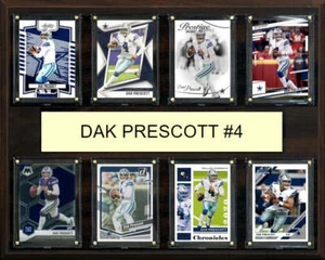 Dak Prescott 8 Card Plaque Donruss Fleer Topps 2023 2024 Dallas Cowboys - Picture 1 of 3