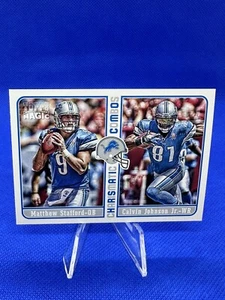 2012 Topps Magic Charismatic Combos #CCSJ Matthew Stafford/Calvin Johnson HOF - Picture 1 of 2
