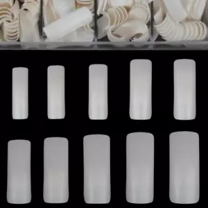 500pcs Acrylic Nail Tips French False Nails Half Cover Fake Nails with Case, DIY - Picture 1 of 5