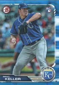 2019 Bowman Baseball Blue Paper Parallel #6 Brad Keller /150 - Picture 1 of 2