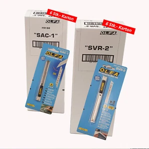OLFA Messer SAC-1, 30° und SVR-2, 59° Autofolie Car Wrap Tönung Werkz. 6er Pack - Bild 1 von 7