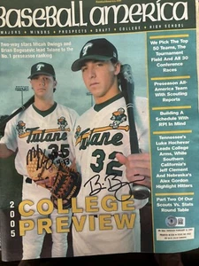 MICAH OWINGS & BRIAN BOGUSEVIC TULANE SIGNED BASEBALL AMERICA BECKETT BAS - Bild 1 von 3