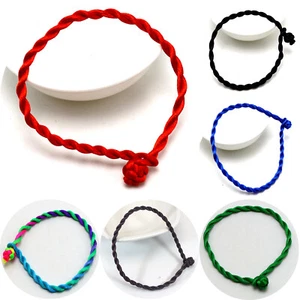 Pulsera de cuerda trenzada 50 cuerdas de la suerte 3 mm de grosor para dije deslizante - Imagen 1 de 17