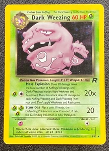 Dark Weezing 14/82 - Team Rocket Unlimited (2000) - Vintage WOTC Holo Rare LP/MP - Picture 1 of 4