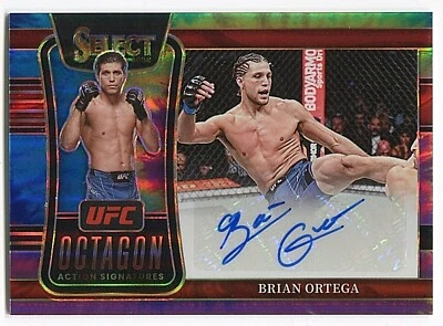 Brian Ortega 2022 Panini Select Tie Dye Prizm Octagon Action Signatures Auto /25 - Image 1 of 2
