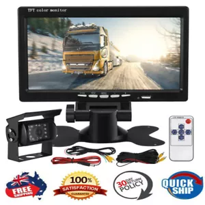 Reverse Camera Rear View 7" Monitor Kit For Truck Caravan Van Trailer Waterproof - Picture 1 of 11