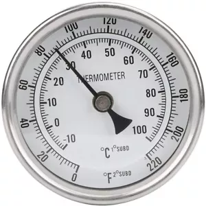 3" Stainless Steel Thermometer w/ 6" Probe & Weldless Kit Homebrew Beer Kettle - Picture 1 of 3