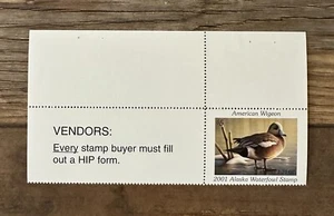 WTDstamps - 2001 ALASKA - State Duck Stamp - MNH **HUNTER TYPE** - Picture 1 of 2