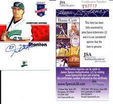 2008 TRISTAR PROjections Giancarlo Stanton Jamestown Jammers Rookie Auto JSA