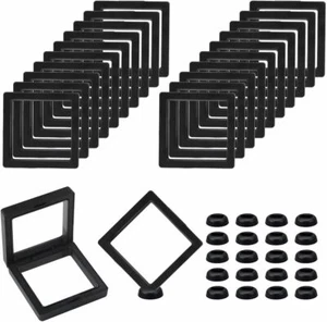 Vitrina de monedas flotante 3D de 20 piezas con marco de caja soporte para muestras de joyería - Imagen 1 de 9