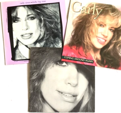 Carly Simon Vinyl LP  Albums x3 - Coming Around Again, Hello Big Man, Spy - Image 1 of 4