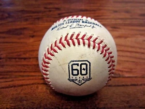 Juego de béisbol usado Brandon Marsh Angels 7/2/2022 hit falt vs astros logotipo de 60 años - Imagen 1 de 6