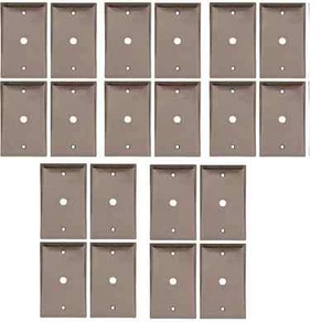 20-Pack 1 Gang Telephone Wallplate Brown 4.5in x 2.75in COOPER 2128B-BOX - Picture 1 of 3