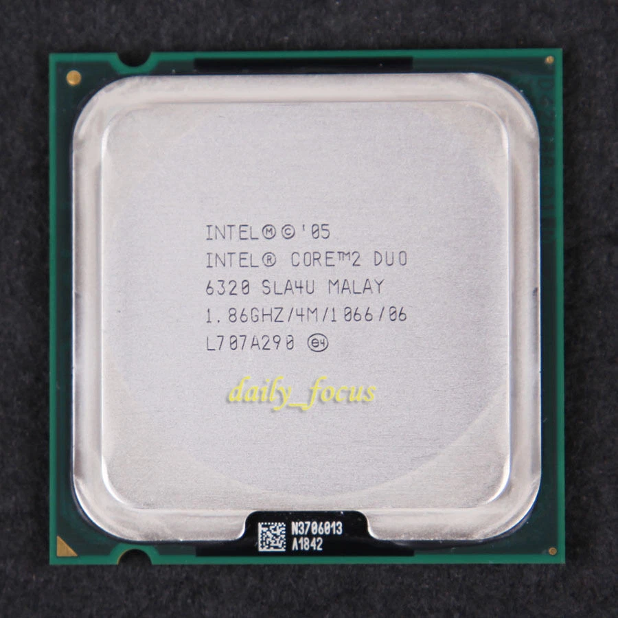 Intel Core 2 Duo E6320 SLA4U 1.86 GHz HH80557PH0364M CPU LGA 775/Socket 1066 MHz - Image 1 of 1