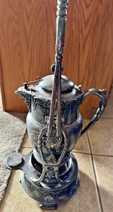 James W Tufts Boston Ornate Vintage Quadruple Plate Tilt Coffee Server Pot - Picture 1 of 17