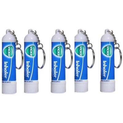 Vicks Inhalador Vapor de Congestión Nasal para Alivio Instantáneo de Alergias al Frío 0,5 ml Paquete de 5 Foto 1 de 4