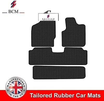 Fits Seat Alhambra 1995-2006 Tailored 3mm Heavy Duty Rubber Car Floor Mats Black - Image 1 of 4