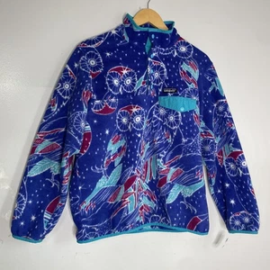 Patagonia’s Womans L Moon Owl Synchilla SnapT Fleece - Picture 1 of 7