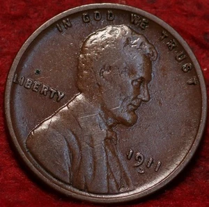 1911-D Denver Mint Copper Lincoln Wheat Cent - Picture 1 of 2