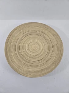IKEA HULTET Bamboo Dish 12" Table Centerpiece Decor Plate Fruit Bowl 400.651.60 - Picture 1 of 5
