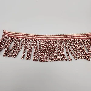 2.5" Burgundy & Gold Heavy Bullion Fringe Trim 7+ Yards Drapery Upholstery VTG - Picture 1 of 3