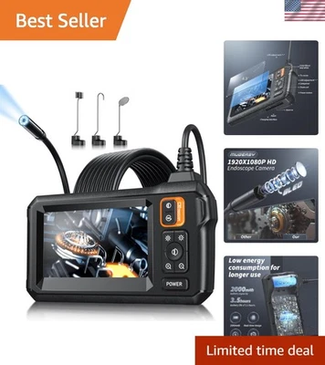 Endoscópio 1920P HD com 8 luzes LED, cabo de 16,5 pés - perfeito para inspeções faça você mesmo - Imagem 1 de 4