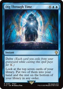 Dig Through Time 0263 MTG Commander FINAL FANTASY Rare NP - Picture 1 of 1